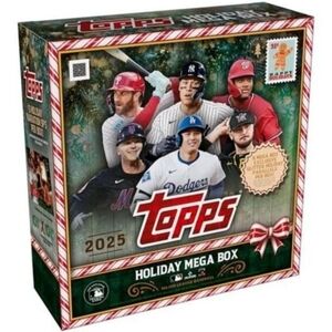 Topps Holiday Mega Box 2025 with Festive Red and Green